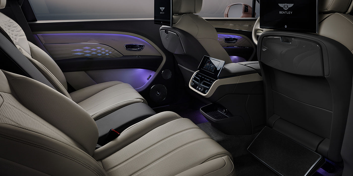 Bentley Ho Chi Minh Bentley Bentayga EWB Azure SUV rear interior with Bentley Diamond Illumination