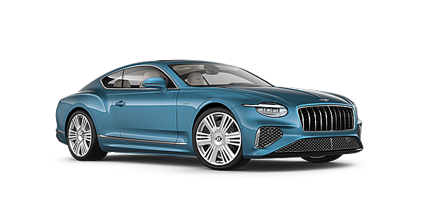 Bentley Ho Chi Minh New Bentley Continental GT Azure coupe front three quarter in Light Windsor Blue paint