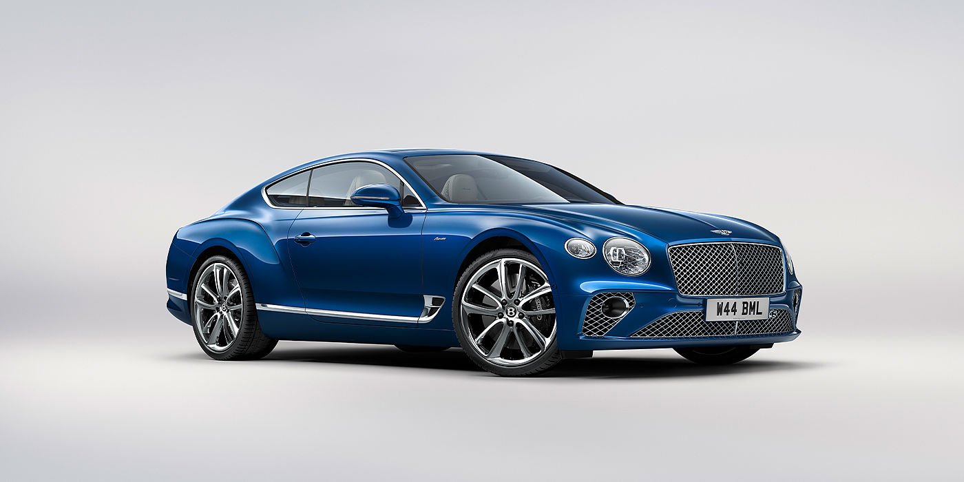 Bentley Ho Chi Minh Bentley Continental GT Azure coupe in Sequin Blue paint front 34